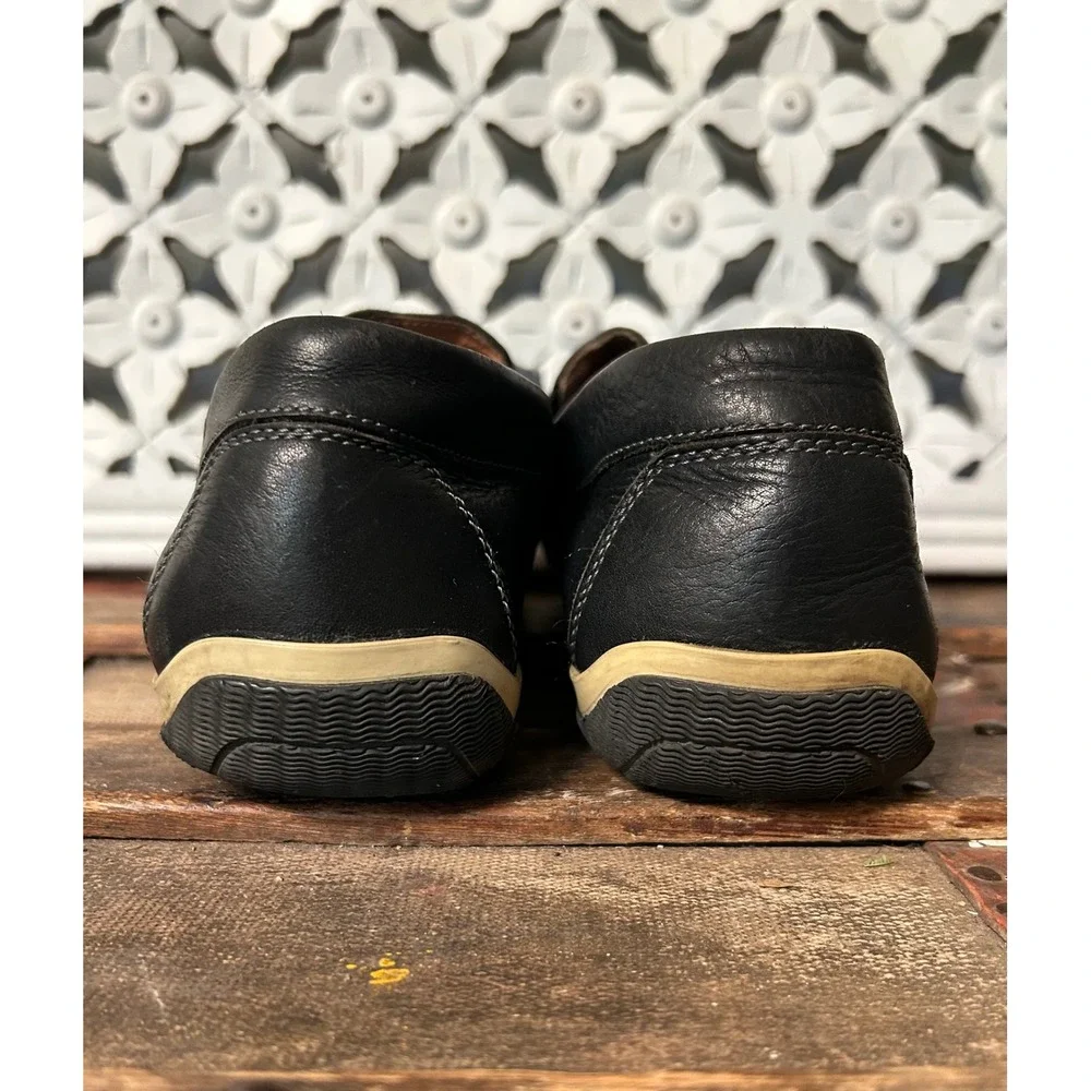 Clarks Mens Reazor Drive Black Leather Loafers Moccasins Driving Shoes 11M